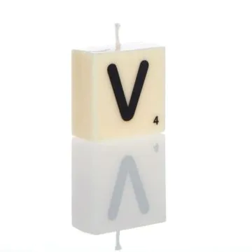 "V" Letter Candle